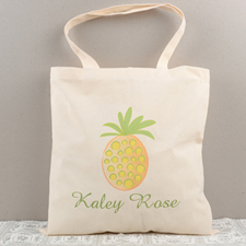 Pineapple Personalised Cotton Tote Bag