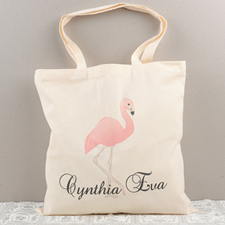 Flamingo Personalised Cotton Tote Bag