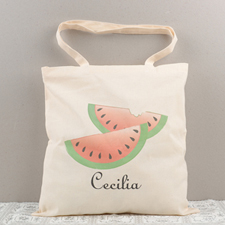 Melon Personalised Cotton Tote Bag