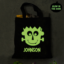 Frankenstein Personalised Glow In The Dark Halloween Tote Treat Bag