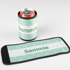 Mint Circle Personalised Can And Bottle Wrap
