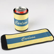 Yellow Arrow Personalised Can And Bottle Wrap