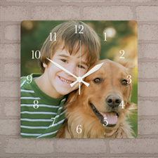 Personalised Photo Acrylic Clock Square 10.75