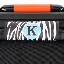 Zebra Print Personalised Luggage Handle Wrap