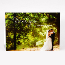 Personalised Script Thank You Photo Card For Wedding