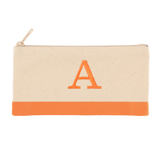 2 Tone Orange Personalised Embroidered One Initial Small (Single Side)
