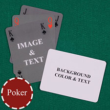 Poker Size Simple Bridge Style Personalised Message Custom 2 Sides Landscape Back