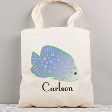 Tropical Fish Personalised Summer Cotton Tote Bag