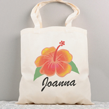 Tropical Flower Personalised Summer Cotton Tote Bag