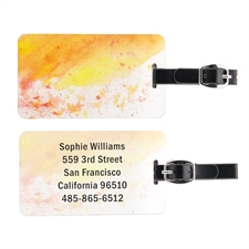Watercolour Personalised Luggage Tag