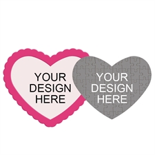 Design Your Own Heart-Shaped Magnetic Puzzle with Hot Pink Frame
