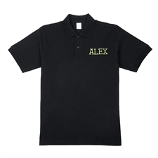 Personalised Embroidered XS Polo Shirt, Black