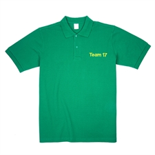 Create Your Own Embroidered Green Polo Shirt, XS