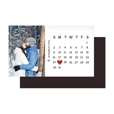 White Save The Date Photo Calendar 2