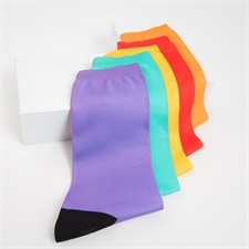 Custom Text Unisex Full Colored Socks, Medium