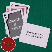 My Own Poker Modern Custom 2 Side Landscape Message Playing Cards