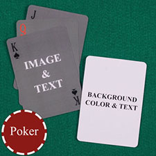 My Own Poker Simple Custom 2 Side Message Playing Cards