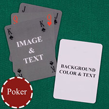 My Own Poker Simple Bridge Style Custom 2 Side Message Playing Cards