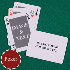 My Own Poker Size Classic Bridge Style Personalised Message Custom 2 Sides Landscape Back Playing Cards