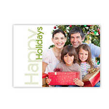 Create Your Own Green Happy Holidays Invitations