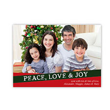 Create Your Own Seasonal Photo Cards, Love Joy Peace Invitations