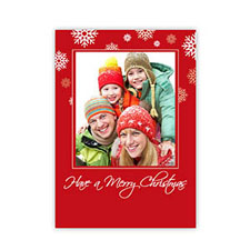 Create Your Own Christmas Party Invitations, Red Snowflake Invitations