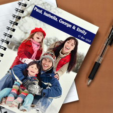 Create Your Own Full Photo Blue One Title Notebook