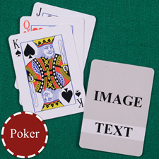 Personalised Poker Transparent Standard Index Playing Cards