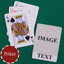 Personalised Poker Classic Transparent Standard Index Playing Cards