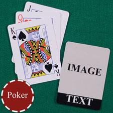Personalised Poker Black Standard Index Playing Cards