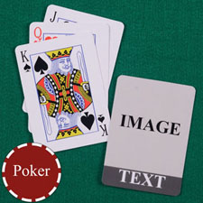 Personalised Poker Size Cool Grey Standard Index Playing Cards