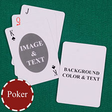 Poker Size Ovate Personalised Message Custom 2 Sides Playing Cards