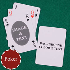 Poker Size Bridge Style Ovate Personalised Message Custom 2 Sides Playing Cards
