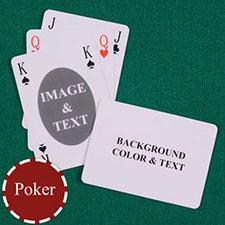 Poker Bridge Style Ovate Custom 2 Side Landscape Message Playing Cards