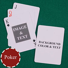 Poker Centre Portrait Custom 2 Side Message Playing Cards