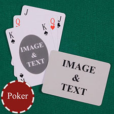 Poker Size Ovate Bridge Style Custom 2 Sides Landscape Back Playing Cards