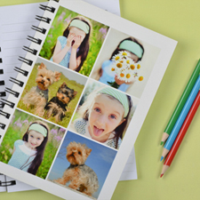 Create Your Own White Six Collage Notebook