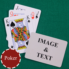 Personalised Poker Size Bridge Style Landscape Playing Cards
