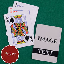Personalised Poker Size Classic Black Standard Index Playing Cards