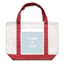 Classic Photo Personalised Tote Bag, Red