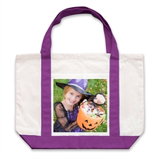 Class Photo Personalised Tote Bag, Purple