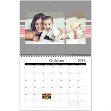 Personalised Cool Stripes, Large Wall Calendar (14