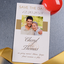 Create Timeless Gold Save The Date Photo 2