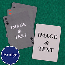 Bridge Size Playing Cards Simple Custom 2 Sides