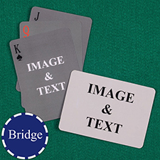 Bridge Size Playing Cards Simple Custom 2 Sides Landscape Back