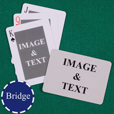 Bridge Size Playing Cards Classic Custom 2 Sides Landscape Back