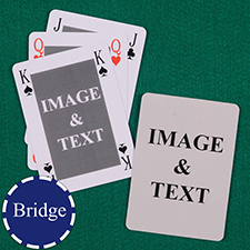 Bridge Size Playing Cards Bridge Style Custom 2 Sides