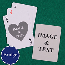 Bridge Size Playing Cards Heart Custom 2 Sides