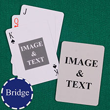 Bridge Size Playing Cards Centre Portrait Custom 2 Sides