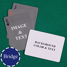 Bridge Size Playing Cards Simple Personalised 2 Sides Landscape